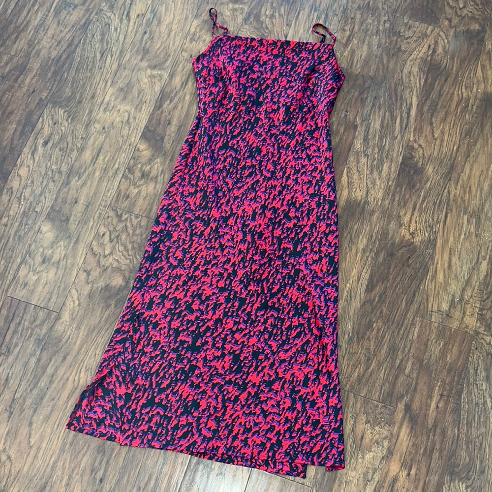 Express satin midi slip dress
